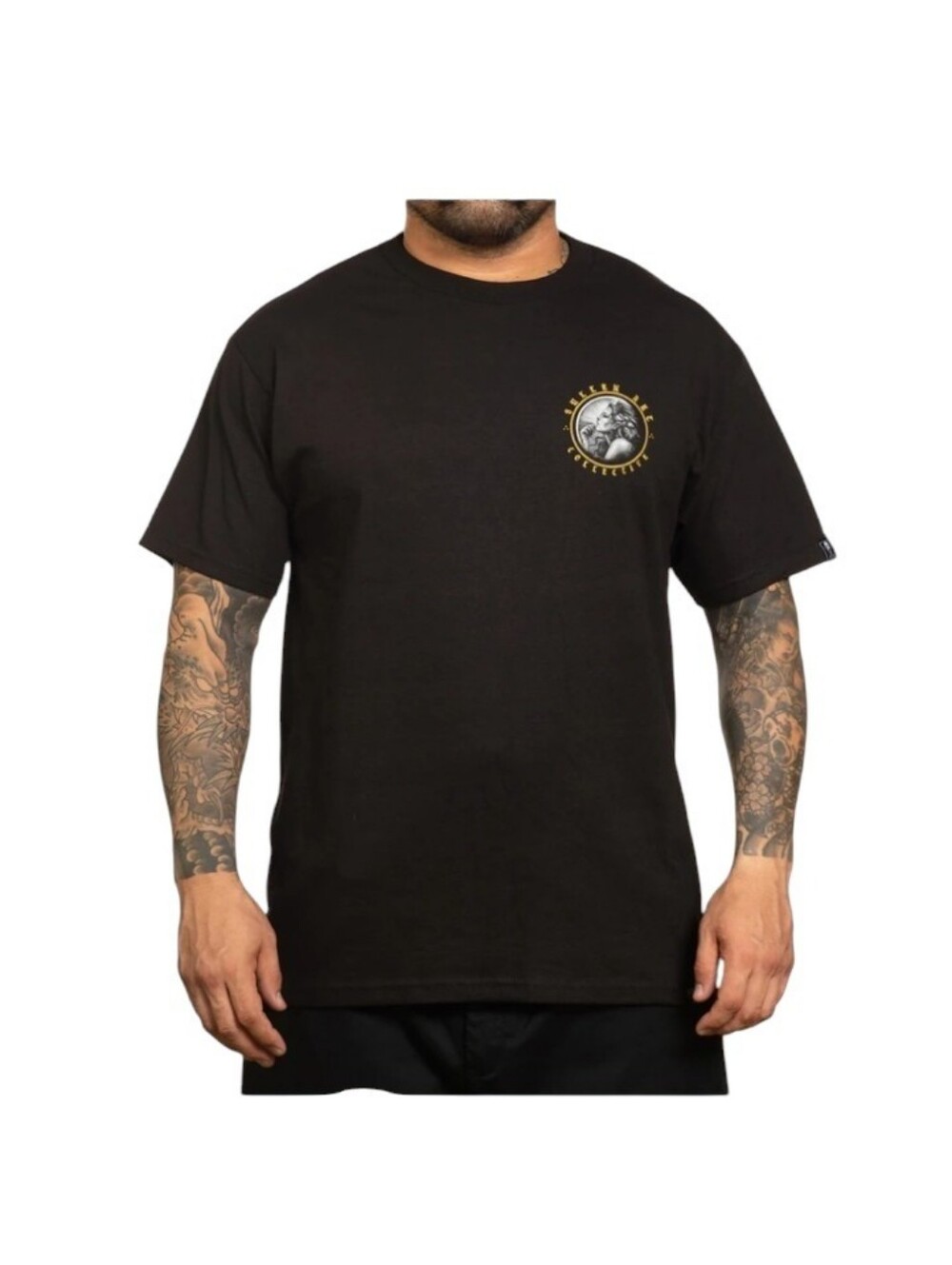 Men's Black Tshirt Sullen Art Sea sick Graphic Cotton 2X